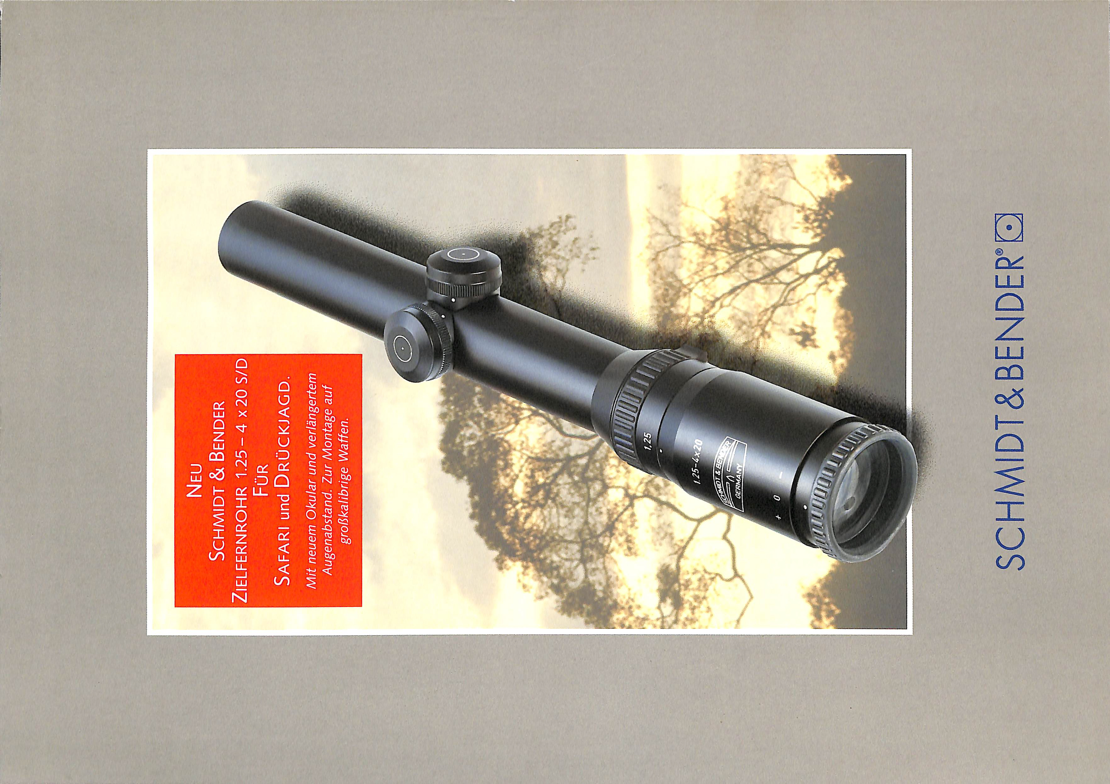 New 1.25-4x20 riflescope for safari and driven hunt